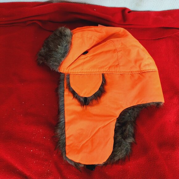 Kentucky Tactical Supply Other - Kentucky Tactical Supply Rugged Outerwear Poly Hunter Orange Winter Faux Fur Hat